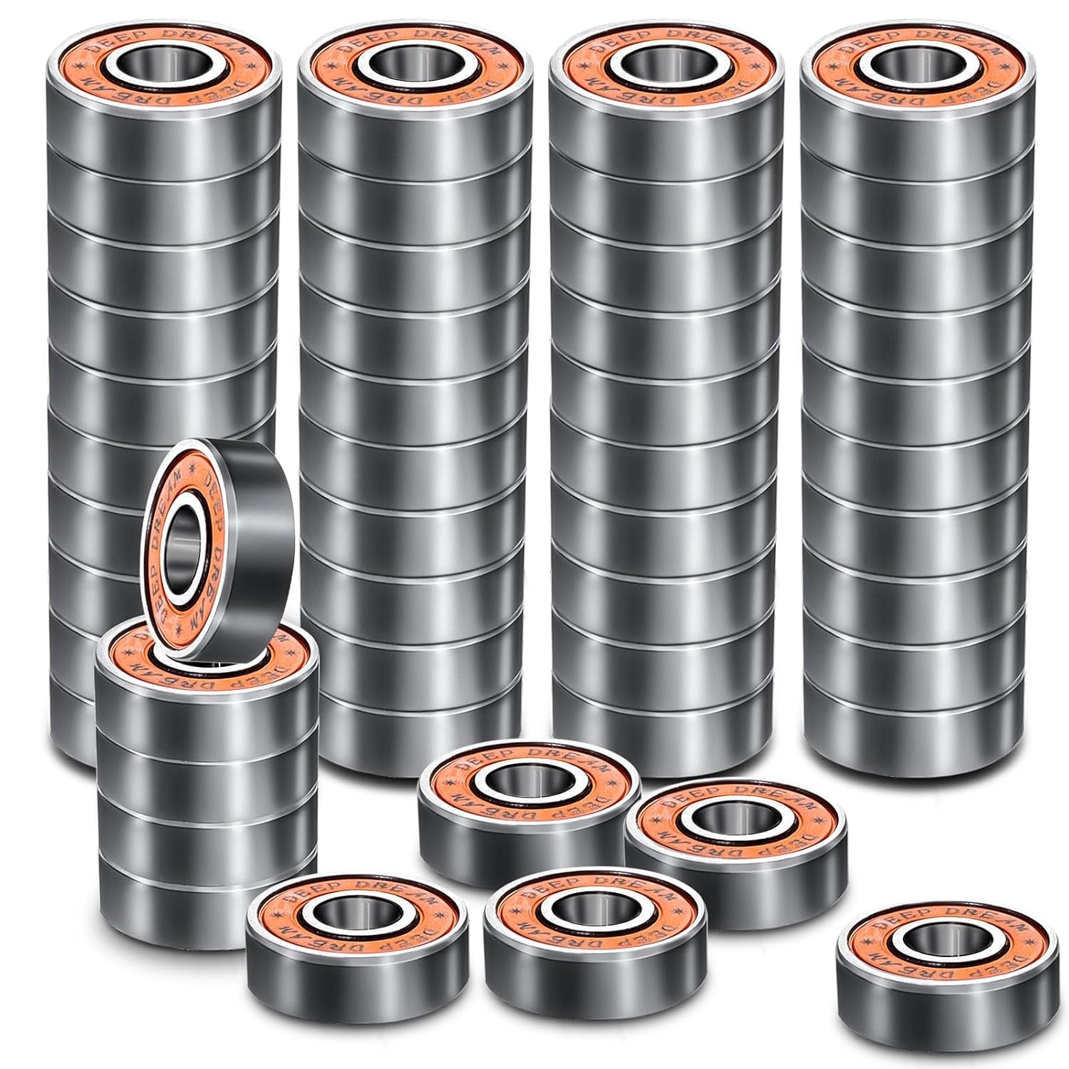Premium 20Pcs 608Rs Bearings Skateboard Bearings Longboard Bearings (8X22X7Mm) for Skate Double Rubber Sealed Deep Groove