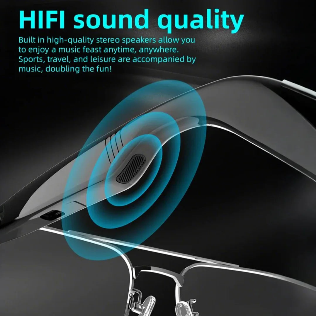 Bluetooth Audio Smart Glasses, Metal Frames, Surround Sound Stereo and Wireless Microphone, Men'S Smart Glasses, Women'S Glasses