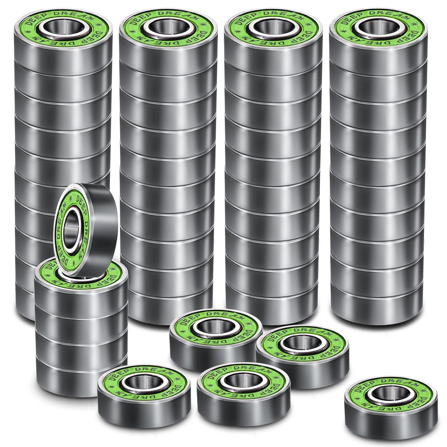 Premium 20Pcs 608Rs Bearings Skateboard Bearings Longboard Bearings (8X22X7Mm) for Skate Double Rubber Sealed Deep Groove