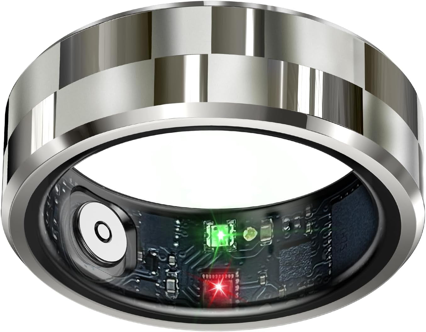 Smart Ring Health Tracker, Sleep Tracker Ring with Heart Rate, Waterproof Fitness Ring for Activity Monitoring/Steps/Distance/Calories,Air Gestures,Up to 7-Day Battery,For Ios Android (Light Gold,#12)