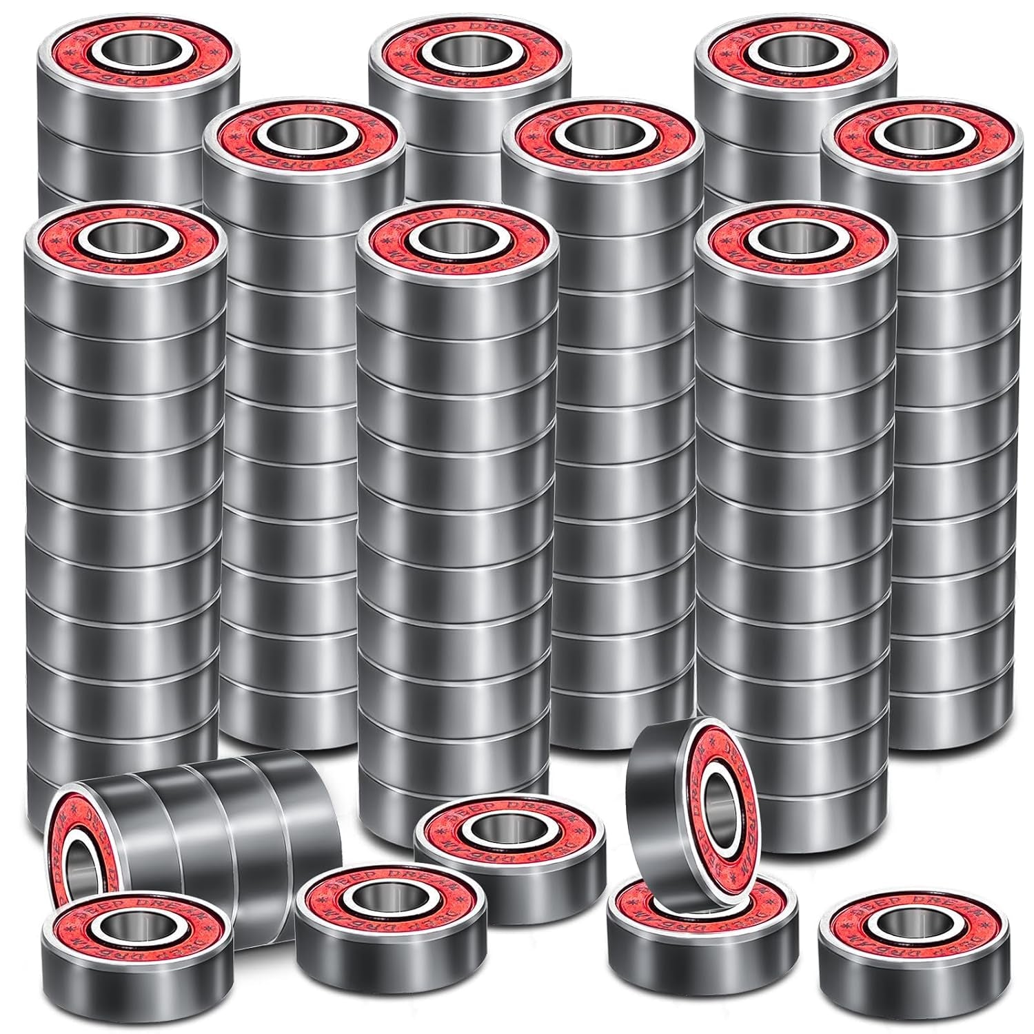 Premium 20Pcs 608Rs Bearings Skateboard Bearings Longboard Bearings (8X22X7Mm) for Skate Double Rubber Sealed Deep Groove