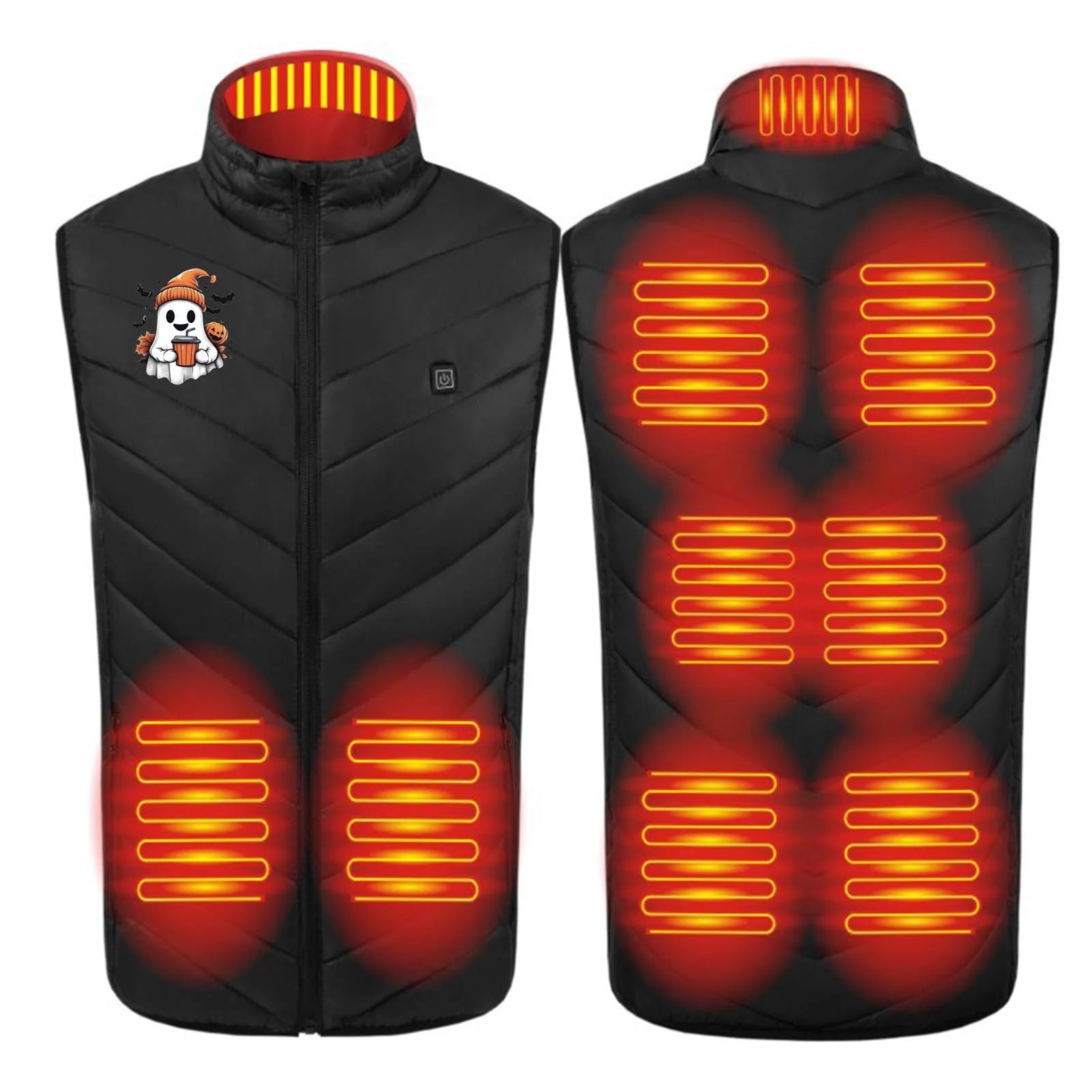 Heated Vest 18 Heating Zones plus Size Lightweight Unisex Heated Jacket 3 Temperature Control USB Electric Winter Coat with Pocket S-6XL on Clearance