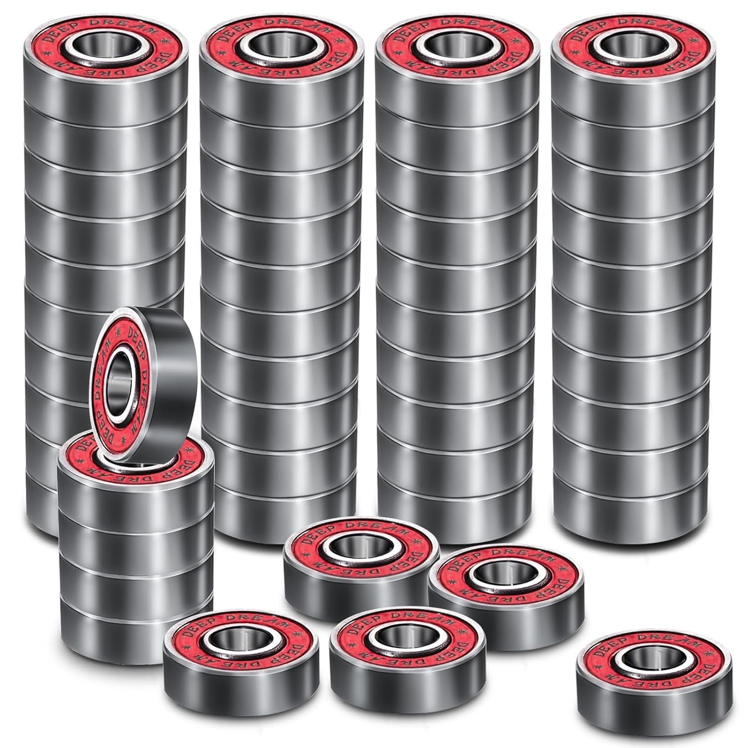 Premium 20Pcs 608Rs Bearings Skateboard Bearings Longboard Bearings (8X22X7Mm) for Skate Double Rubber Sealed Deep Groove