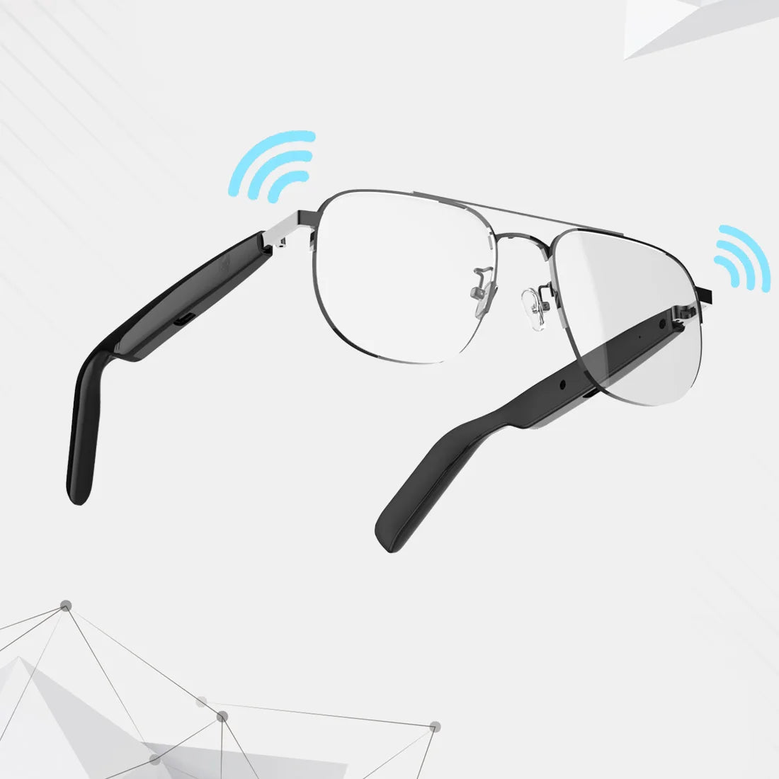 Bluetooth Audio Smart Glasses, Metal Frames, Surround Sound Stereo and Wireless Microphone, Men'S Smart Glasses, Women'S Glasses