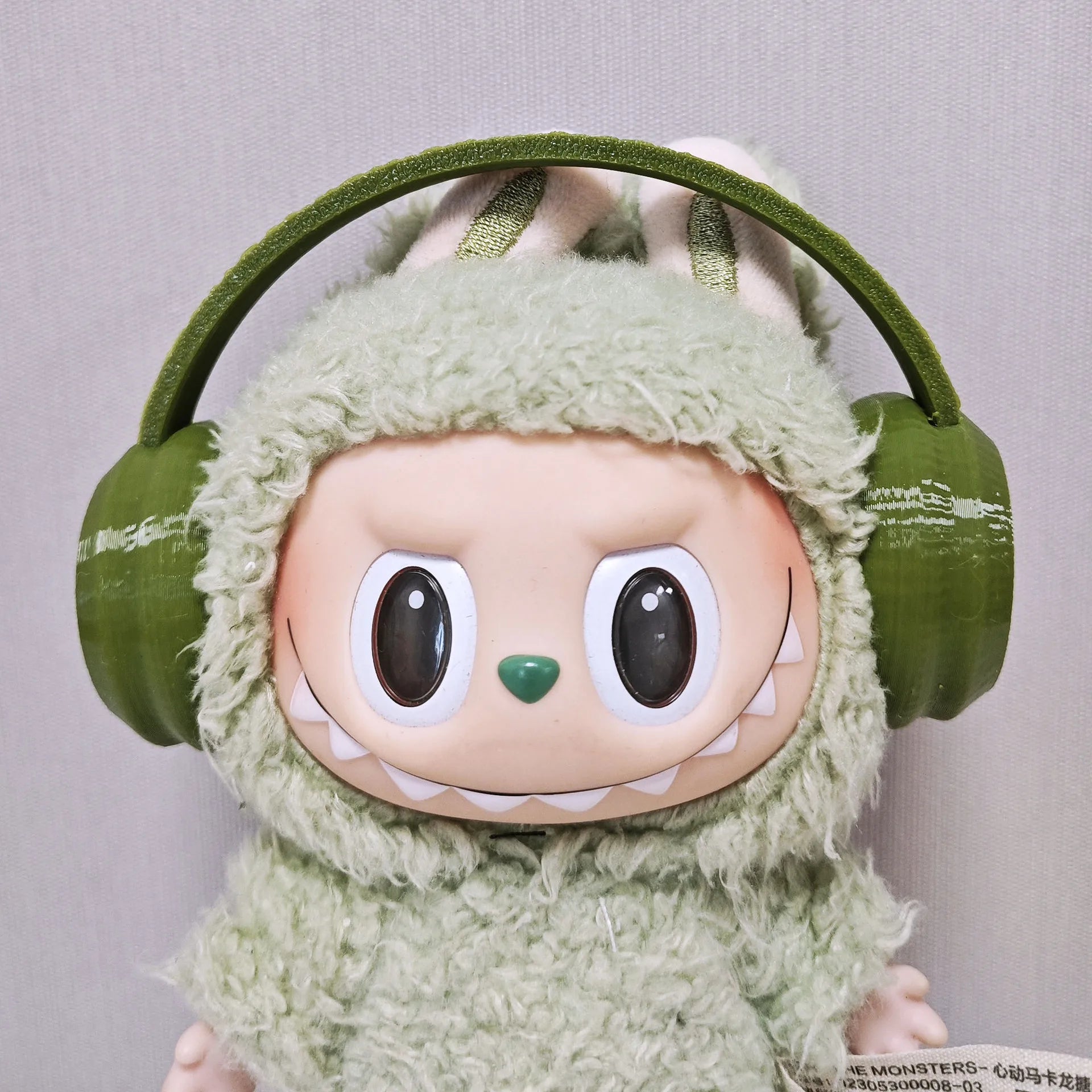15Cm/17Cm Labubu Universal Hoodie Set Gray Trendy Outfit with Camera Glasses Headphones & Canvas Shoes Series 1-3 Compatible