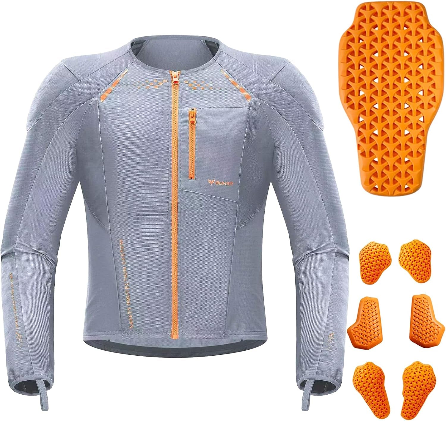 DUHAN Motorcycle Shirt Mesh Motorcycle Jacket Men with CE Level 2 Armor Motorcycle Protective Gear for All Seasons
