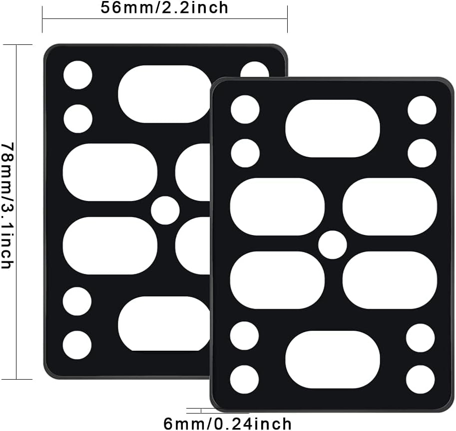 5.0 Skateboard Trucks Set, 52Mm Skateboard Wheels, ABEC-11 Skateboard Bearings, 6Mm Rubber Skateboard Riser Pads, Skateboard Hardware 1" (White Truck & White Wheel)