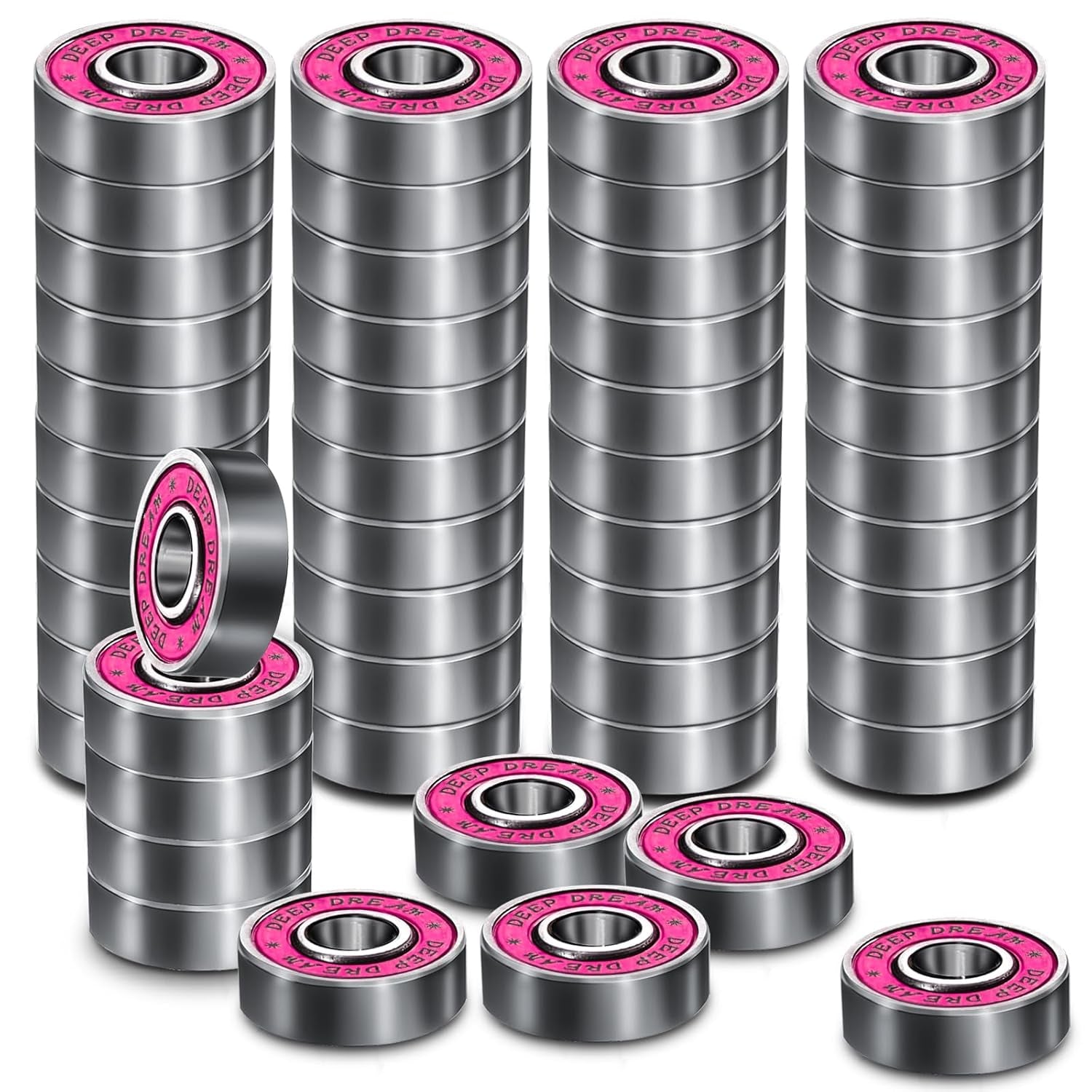 Premium 20Pcs 608Rs Bearings Skateboard Bearings Longboard Bearings (8X22X7Mm) for Skate Double Rubber Sealed Deep Groove