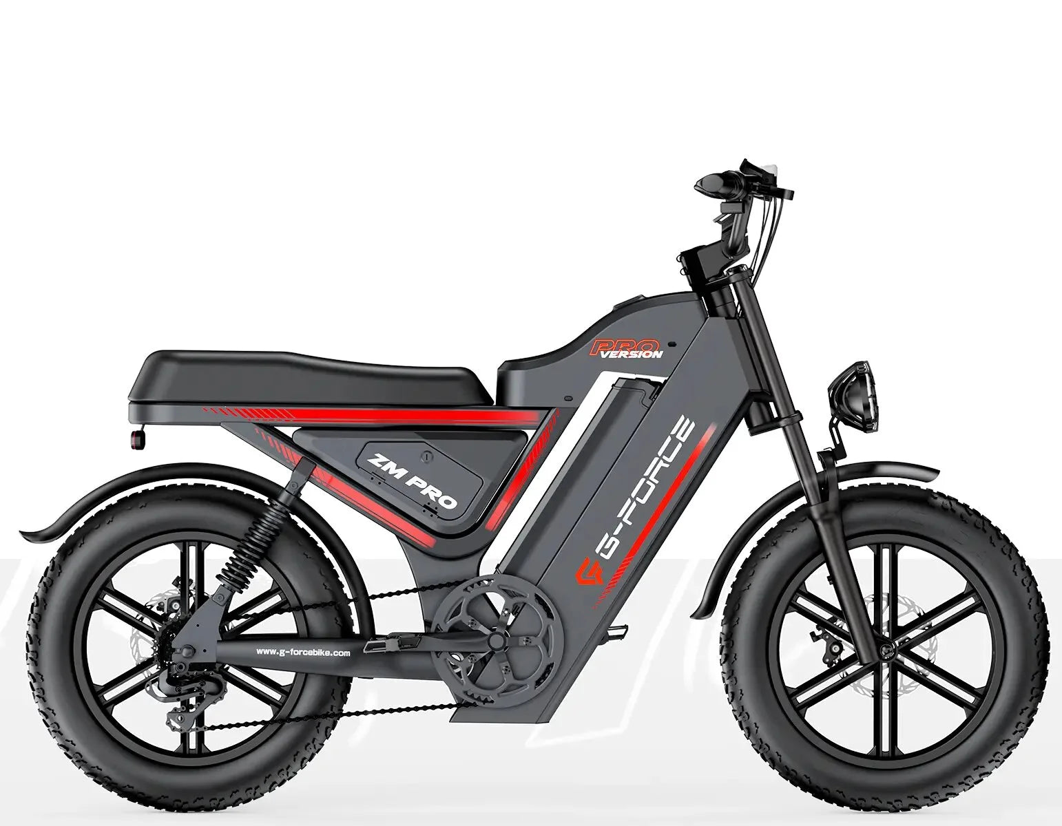 Electric Bike for Adults 52V 60AH Battery, 20X4 Fat Tire Ebikes, Full Suspension E Bike, 1500W Peak Motor Electric Bicycle 7-Speed Gear
