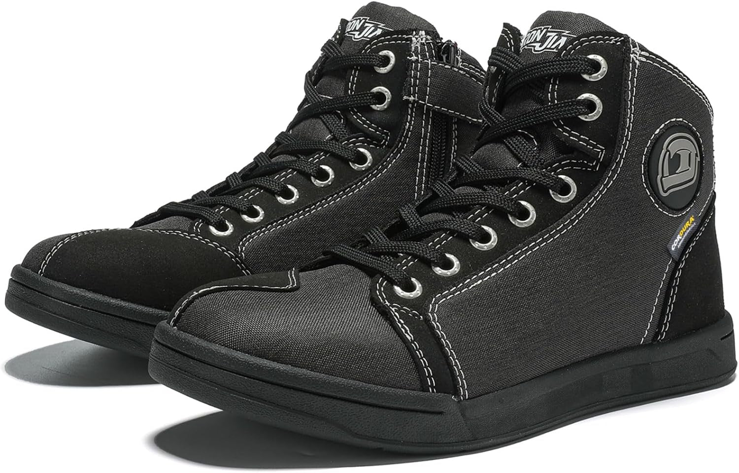 IRON JIA'S Motorcycle Shoes for Men, Breathable Anti-Slip Protective Gear, Powersport Casual Motorcycle Riding Boots (Grey 11)