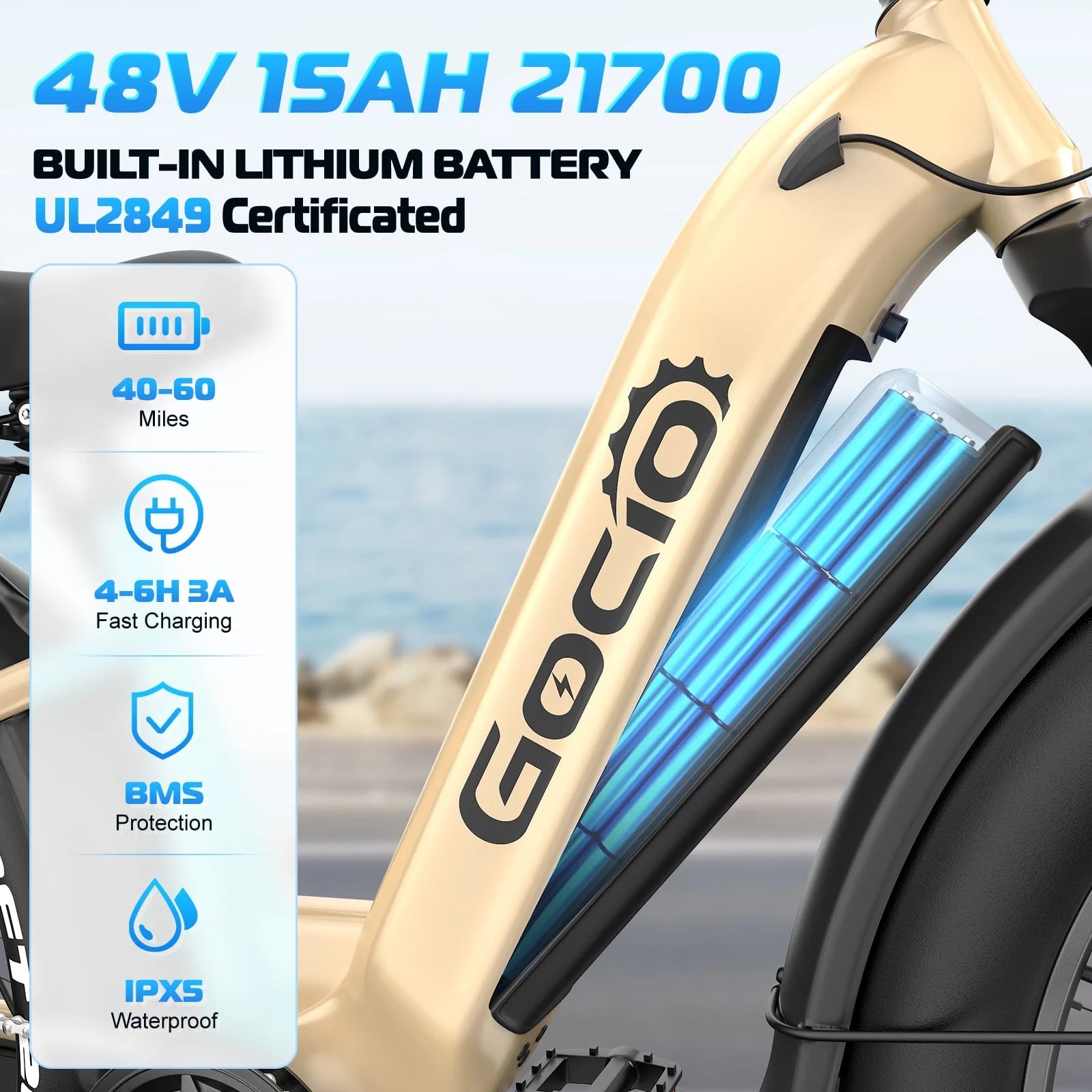 Electric Bike for Adult, 26" X 4.0 Fat Tire E-Mountain Bicycle, 22MPH, 750W Motor Ebike with 48V 15Ah Removable Battery, Shimano 7-Speed UL 2849