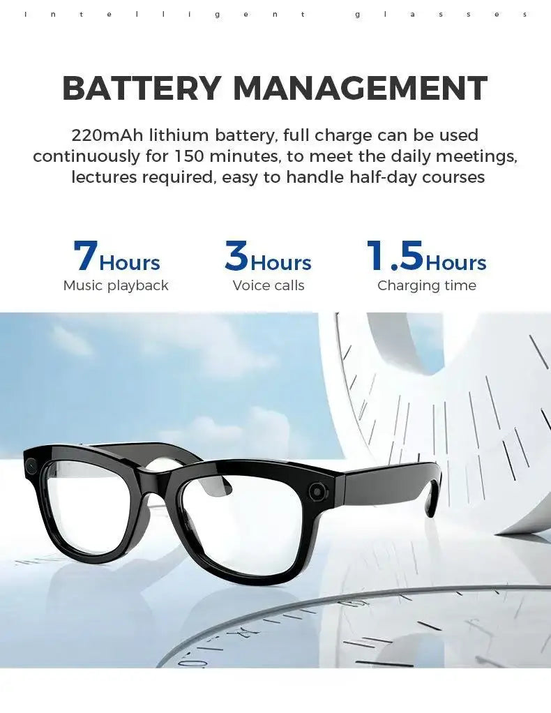 2025 New Smart Glasses 1080P HD Photography Video AI Intelligent Interactive Translation Smart Camera Glasses For Men Women