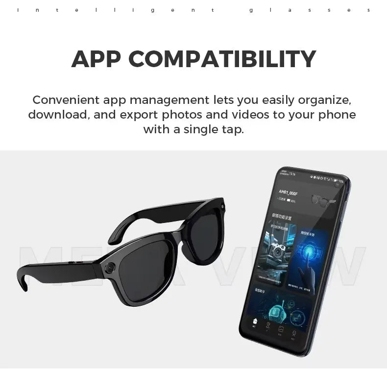 2025 New Smart Glasses 1080P HD Photography Video AI Intelligent Interactive Translation Smart Camera Glasses For Men Women