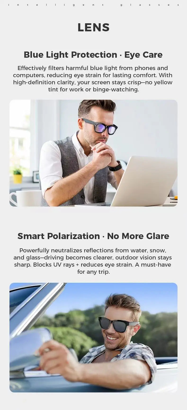 2025 New Smart Glasses 1080P HD Photography Video AI Intelligent Interactive Translation Smart Camera Glasses For Men Women