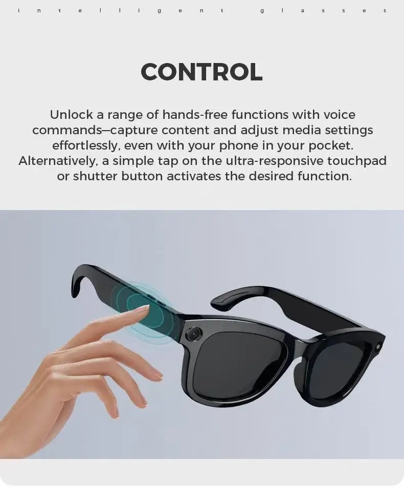 2025 New Smart Glasses 1080P HD Photography Video AI Intelligent Interactive Translation Smart Camera Glasses For Men Women