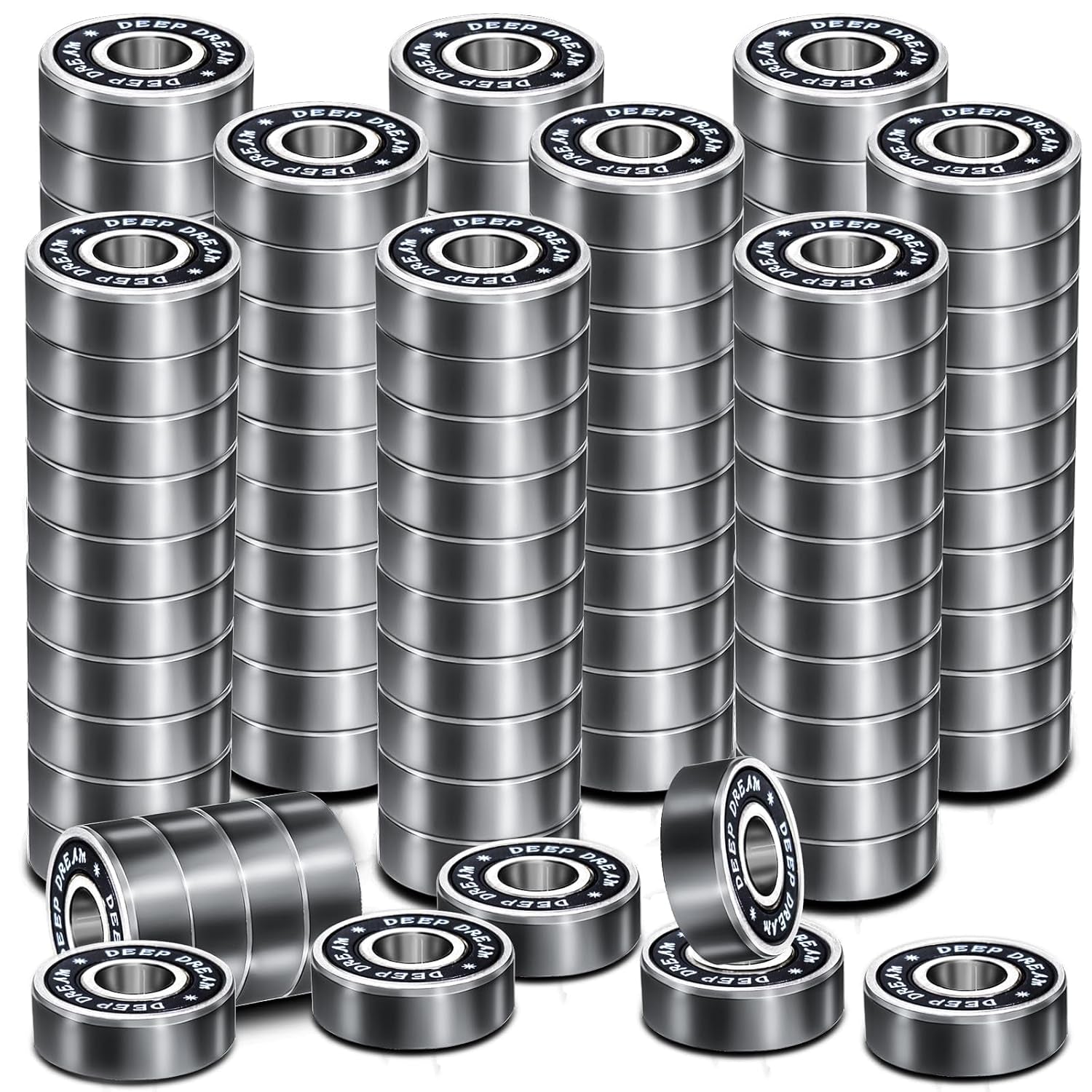 Premium 20Pcs 608Rs Bearings Skateboard Bearings Longboard Bearings (8X22X7Mm) for Skate Double Rubber Sealed Deep Groove