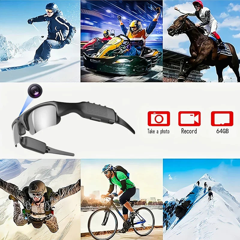 HD 1080P Glasses WIFI Camera Outdoor Bicycle Motorcycle Security Protection Sunglasses Video Camera Polarized Lens Sports Cam