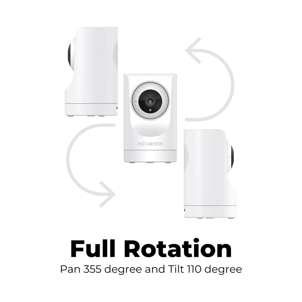 (2 Pack)  Purrsight 360° Smart Wireless Pet 1080P HD Video Camera 2-Way Audio Mobile App Indoor Security