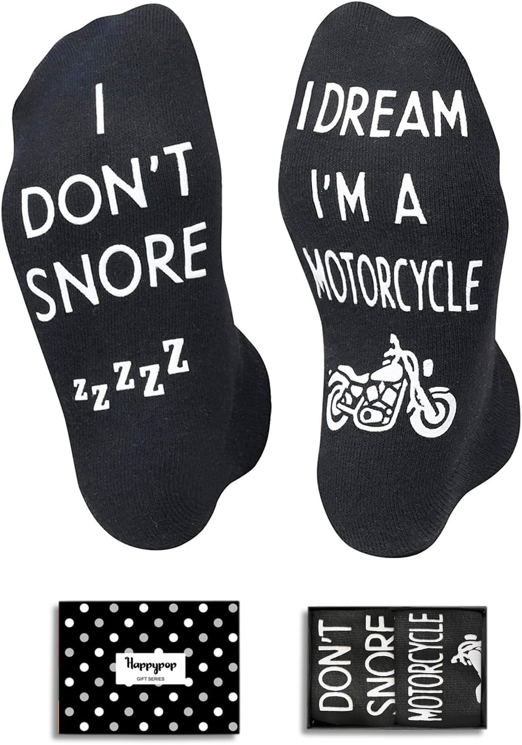HAPPYPOP Transportation Gifts for Men Women - Motorcycle Tractor Train Socks