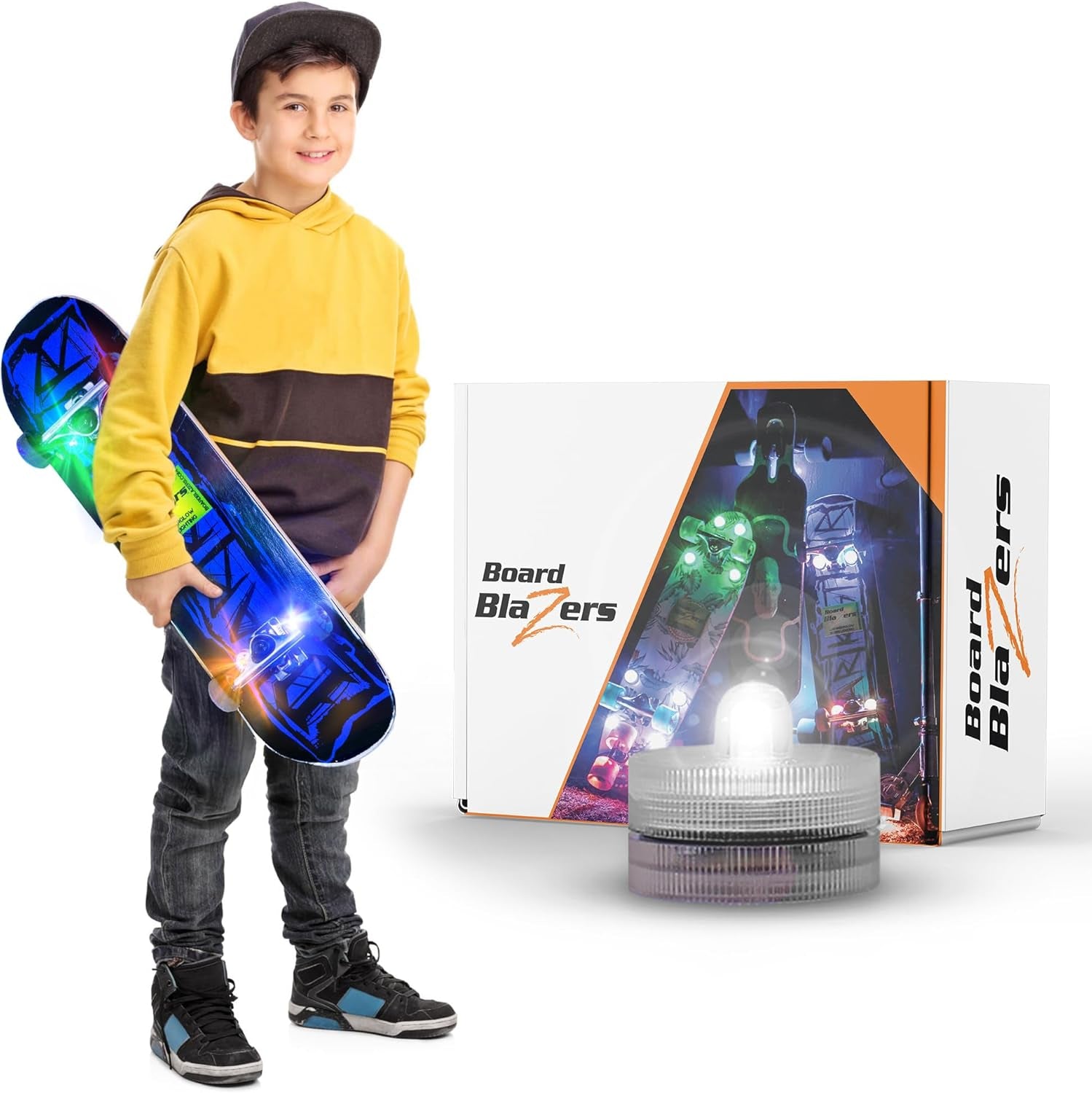 LED Skateboard Lights Underglow - Ideal Skateboard Gift - Perfect LED Longboard Light or Scooter Light Great Stocking Stuffer for Kids